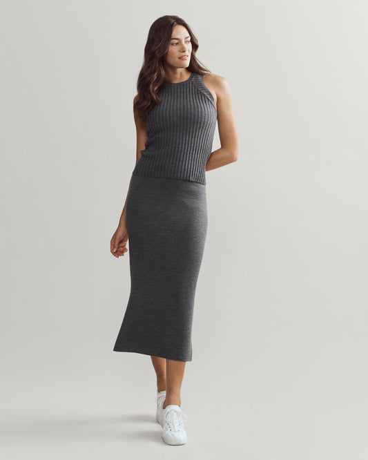 Porto Merino Blend Sweater Skirt - US 9902