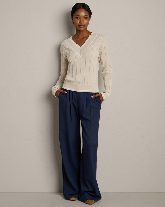 Varsity Cable Knit Sweater - US 1254