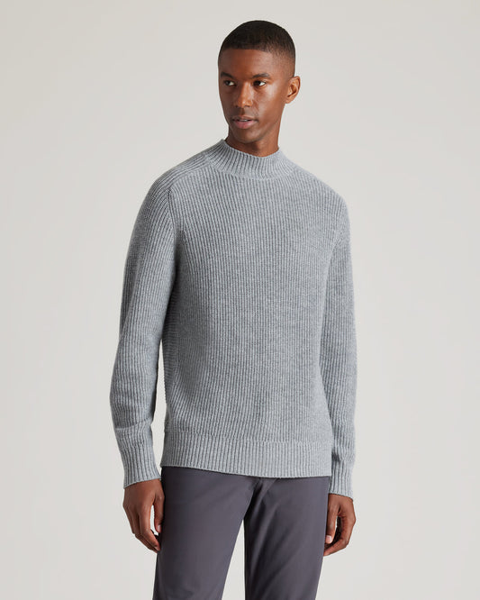 Beacon Cashmere Blend Mock Neck Sweater - US 6598