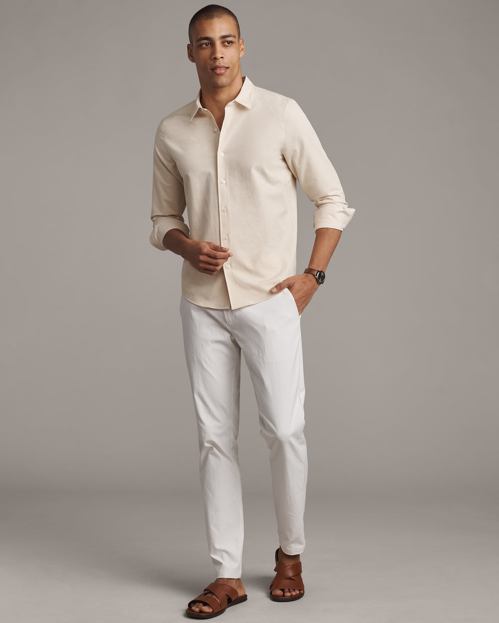 Brezza Linen-Blend Shirt - US 9146