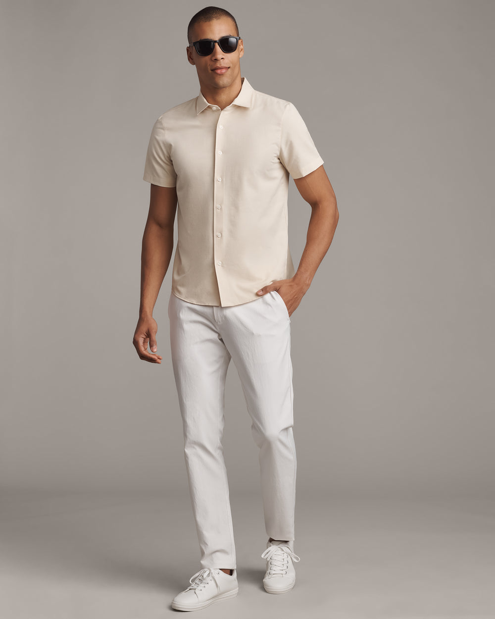 Brezza Linen-Blend Short Sleeve Shirt - US 5480