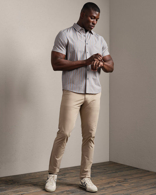 Brezza Linen-Blend Short Sleeve Shirt - US 1424