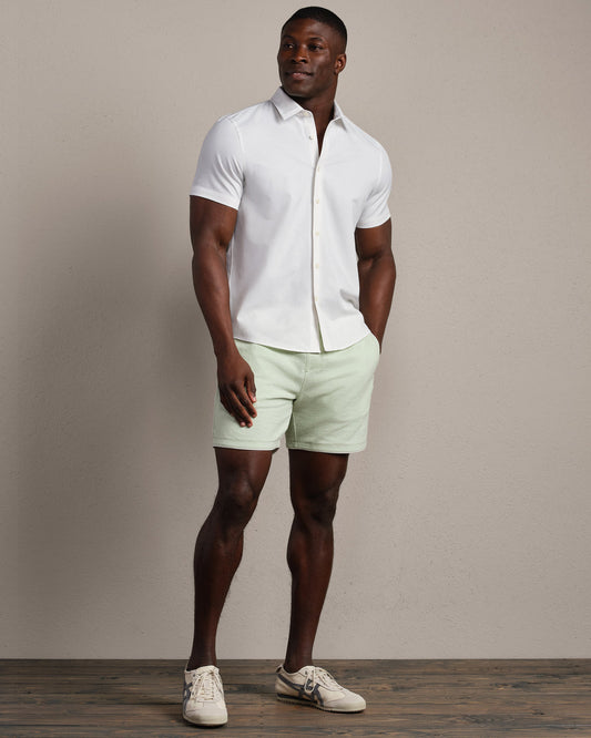 Brezza Linen-Blend Short Sleeve Shirt - US 8489