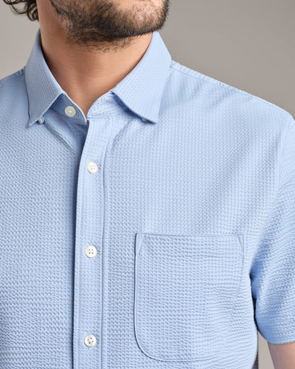 Commuter® Seersucker Short Sleeve Button Down - US 6793