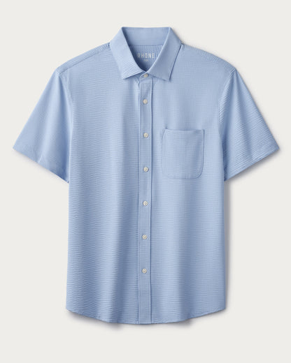 Commuter® Seersucker Short Sleeve Button Down - US 6793