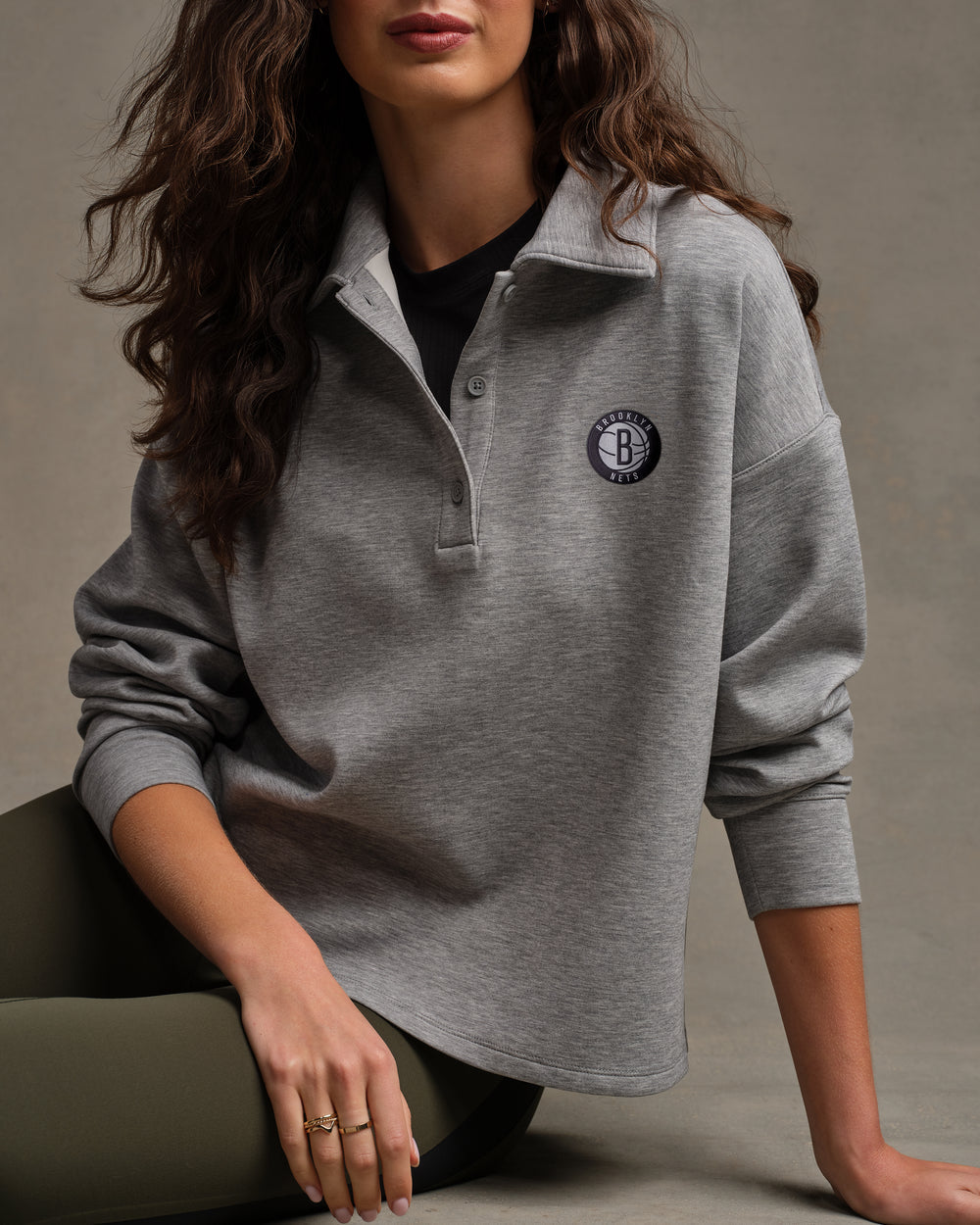Brooklyn Nets NBA DreamGlow® Polo Sweatshirt - US 1075