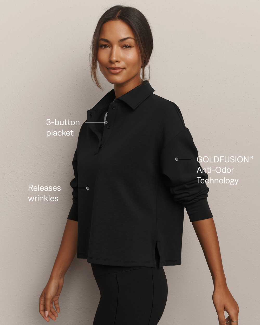 DreamGlow® Polo Sweatshirt - US 1015