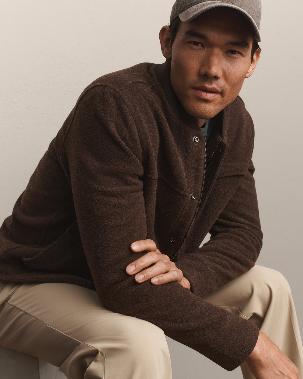 Felted Wool Bomber Jacket - US 1073