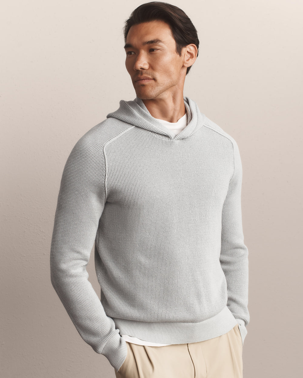 Fine Knit Sweater Hoodie - US 5079
