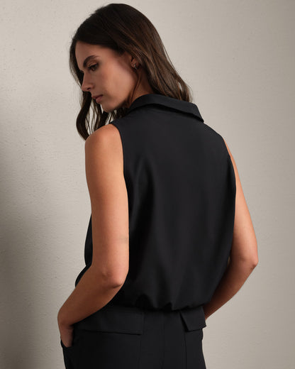 Mirage Sleeveless Notch Collar Blouse - US 3816