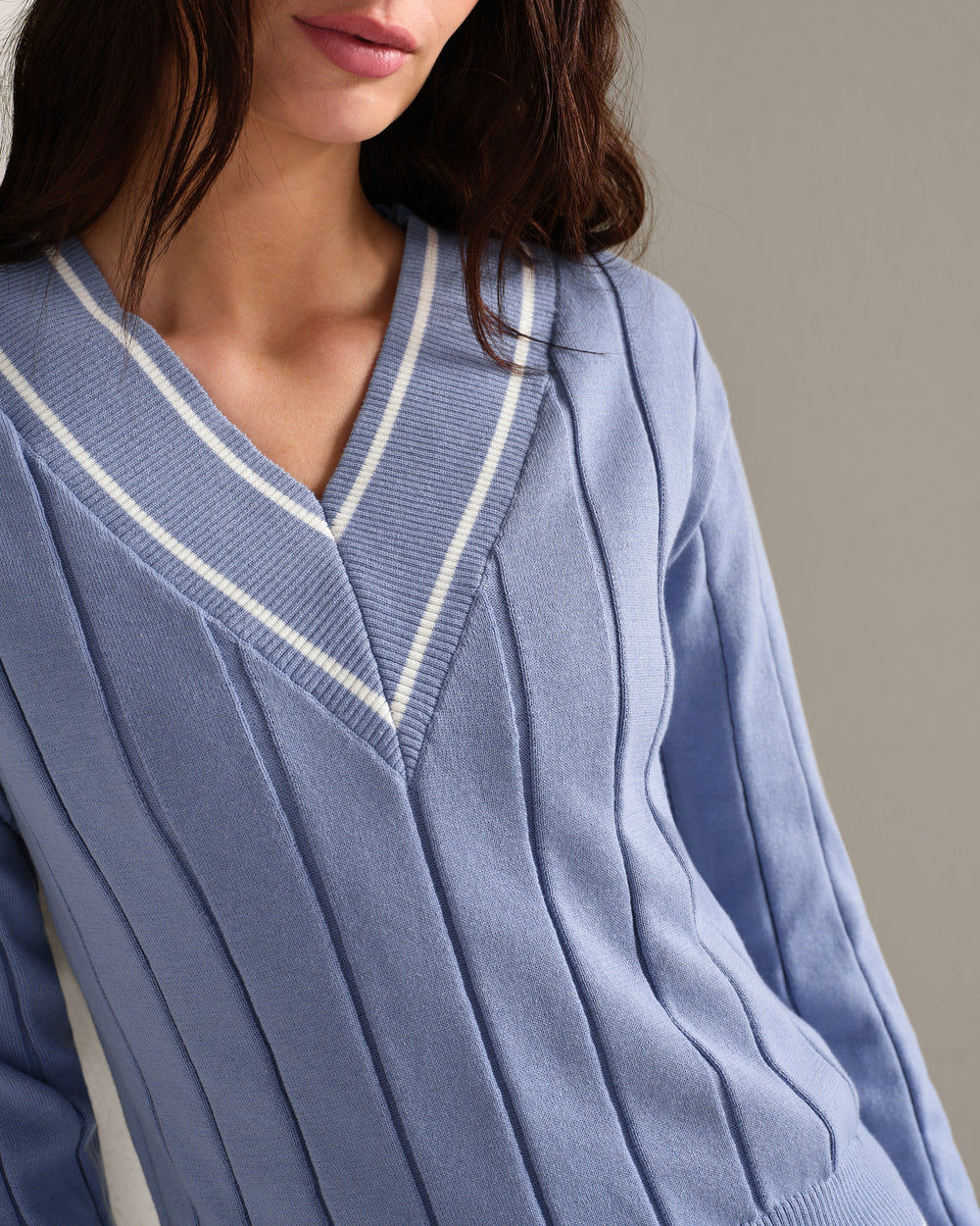 Varsity Cable Knit Sweater - US 3071